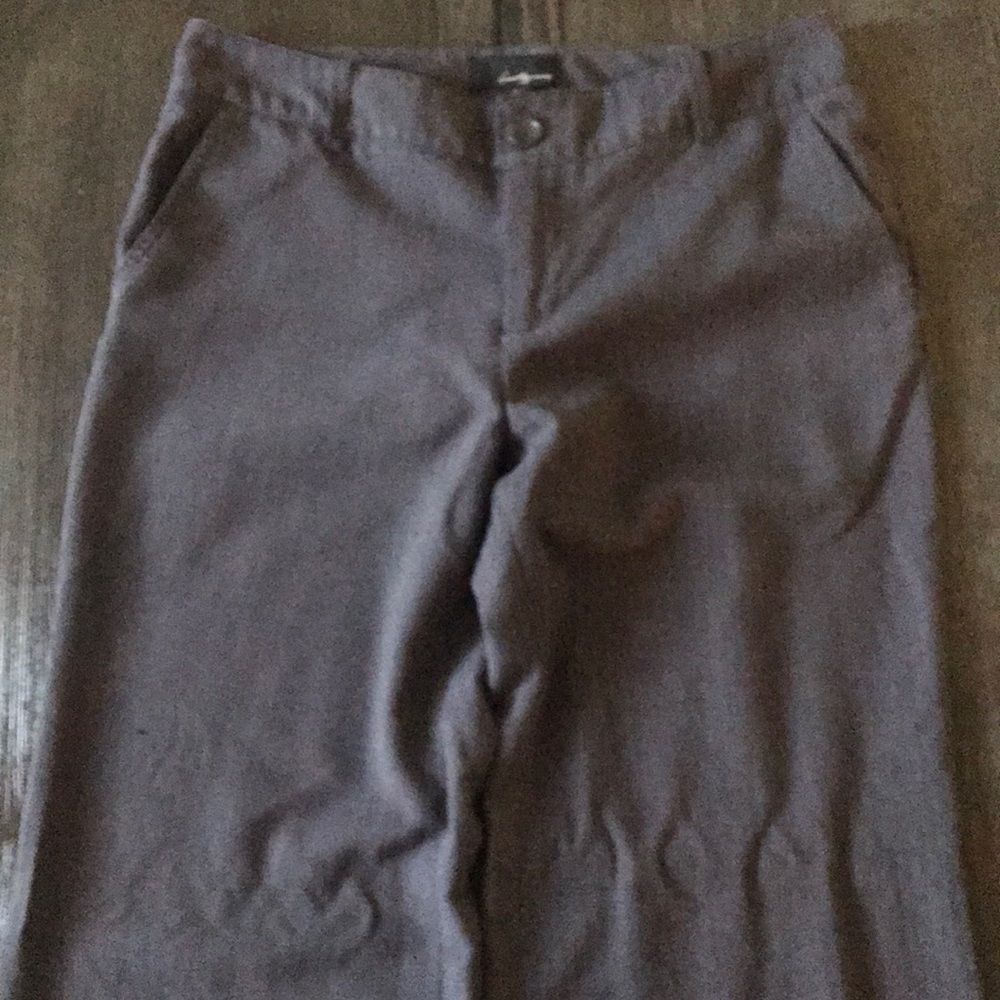 Women’s gray dress pants, size large, wide leg